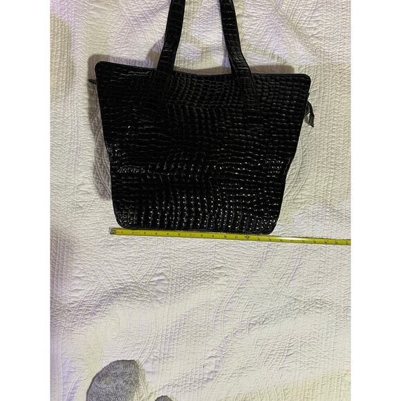 Black patent leather crocodile involves tote bag - Picture 7 of 7